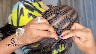 Crisscross stitch braids | Straight back braids | 10 stitch braids
