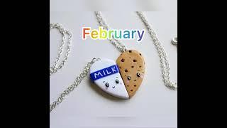 Your BFF necklace according to your birthday  month.