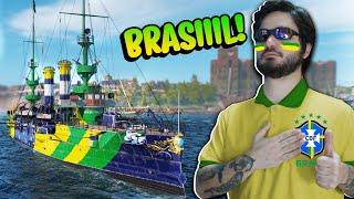 COMO SERIA UM BRASILEIRO NO MEIO DE UMA TRETA DE NAVIOS? - World of Warships