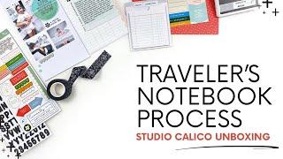 Traveler's Notebook Layout 2024 | DT Studio Calico August Kit Unboxing