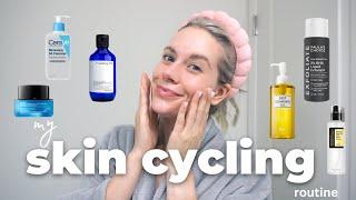 SKIN CYCLING | Acne, Aging & Dark Sports | My Routine & How to