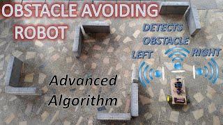 How to make  Obstacle Avoiding Robot- Advanced Algorithm (AA)  || Scans LEFT  & RIGHT