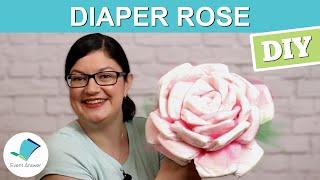 DIY Diaper Rose Cake | Baby Shower Centerpiece