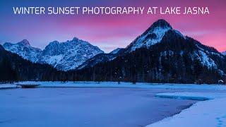 Winter Photography at Lake Jasna in Slovenia.