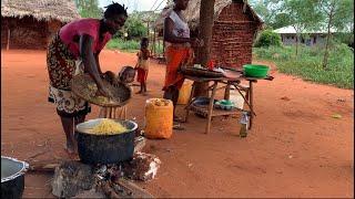 African Village Life #cooking Organic Vegetables Stew Served With Organic Spaghetti For The Orphans