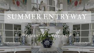 SUMMER CONSOLE TABLE DECORATING IDEAS || Summer Decorate with Me 2024 || Entryway Styling Tips
