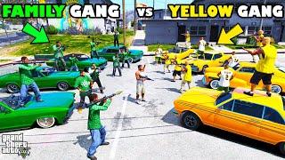 Franklin Family Gang VS Yellow Gang In GTA 5 | SHINCHAN and CHOP