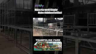 This is a trial installation of trampoline park equipment by 2kiddy toys play supplier