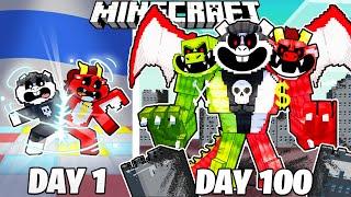 I Survived 100 Days as NIGHTMARE CRITTERS in Minecraft!