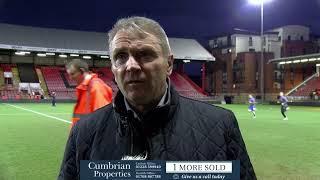 Paul Simpson speaking after the defeat at Leyton Orient