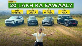 Thar Roxx Vs Harrier Vs Creta Vs Grand Vitara Comparison | Gagan Choudhary