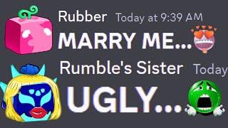 RUBBER Meets RUMBLE'S SISTER in Blox Fruits!