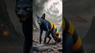 Incredible Honey Bee and Black Fox Hybrid : Mind-Blowing Creatures Formed by Fusing Safari #fusion