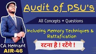 Audit of PSU | CA Final Revision | Free Fastrack