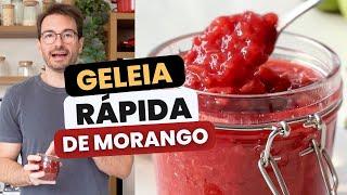 RECEITA FÁCIL DE GELEIA DE MORANGO E GELEIA DE FRUTAS VERMELHAS (receita bônus Cheesecake em 5 min)