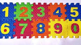 Learn Number 1 to 10 with number puzzle mat   | learn 123 with abc 123 mat puzzle