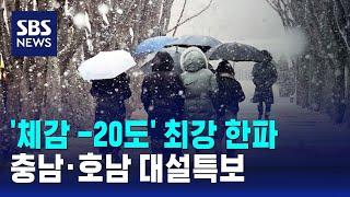 [날씨] '체감 -20도' 최강 한파…충남·호남 대설특보 / SBS