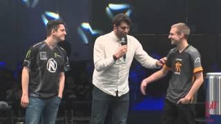 ESL Barcelona - Prematch Interview fnatic vs EnvyUs (SHOTS - refuses handshake)