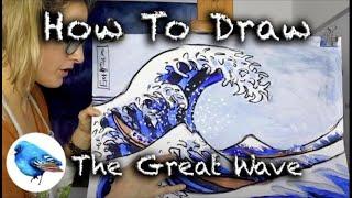 Learn how to draw HOKUSAI'S THE GREAT WAVE: STEP BY STEP GUIDE (Age 5 +)