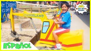 Vehículos de construcción Parque temático de atracciones Diggerland para niños con Ryan