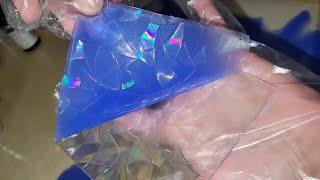 Holographic insert silicone mold DIY using holographic window film