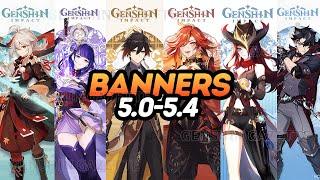 NEWS! 5.0 - 5.4 UPDATED BANNER ROADMAP! (Zhongli, Wriothesley, Kazuha) - Genshin Impact