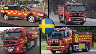  Brandbilar på utryckning / Swedish fire engines responding