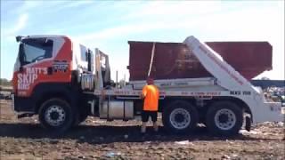 Matt's Skip Bins - 9m skip bin being tipped at waste disposal facility