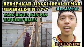 Tinggi ideal rumah 1 atau 2 lantai Minimalis modern dengan dinding bata ringan hebel Desain rumah