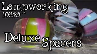 Lampworking / Flameworking - 102.29 - 3 Deluxe Spacer Beads - 104 Glass Demo