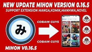 NEW  UPDATE APK MIHON VERSI 0.16.5 - CARA PASANG MIHON TACHIYOMI