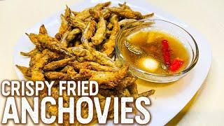 CRISPY FRIED ANCHOVIES | How to Cook Pan Fried Dilis (Small Fish) | Hon and Hon