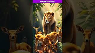 A Rare Moment: When the Lion Chooses Peace Over Predation! #lion #chasingdreamspets