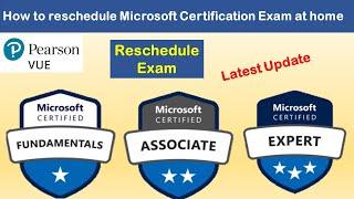 How to Reschedule Microsoft Certification Exam | Pearson vue online exam