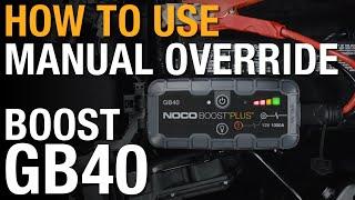 How to use manual override on your NOCO Boost GB40