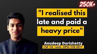 Anudeep talks about answer writing and what he learnt from his previous four attempt in UPSC CSE