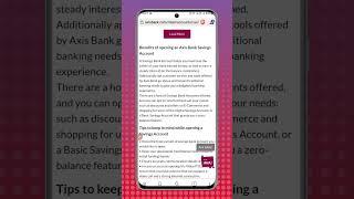 Axis Bank Best Zero Balance Account Opening 2023 #axisbank