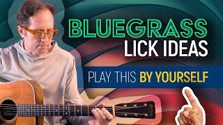 Bluegrass guitar lick ideas! You can play this one by yourself - Bluegrass Style Guitar Lesson EP548