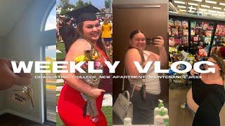 weekly vlog | graduating college, moving into my first apartment, maintenance week