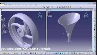 CATIA Training Course Exercises for Beginners - 10 | CATIA Multi Sections Solid Practice Drawings