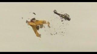 RC PLANE CRASH - 2 x WW1 FIGHTERS COLLIDE HEAD ON IN A MIDD AIR ACCIDENT - LMA MUCH MARCLE - 2024