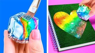 DIY Rainbow Art Challenge  Smart Parenting Tricks! Happy Kids By YayTime! FUN