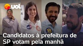 Boulos, Ricardo Nunes, Tabata Amaral e Datena votam pela manhã em SP; Pablo Marçal irá à tarde