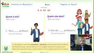 Portuguese For Beginners - Nouns, Genders and Articles - Live Session 1