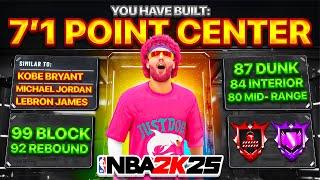 This 7’1 POINT CENTER has CRACKED NBA 2K25… DEMIGOD 7'1 ISO BUILD!