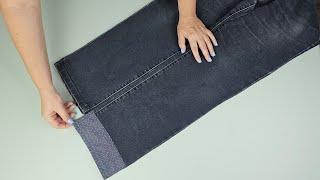 Как увеличить длину джинсов / Джинсы как новые