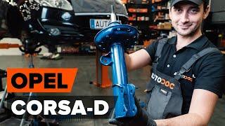 How to change a front shock strut on OPEL CORSA D [TUTORIAL AUTODOC]