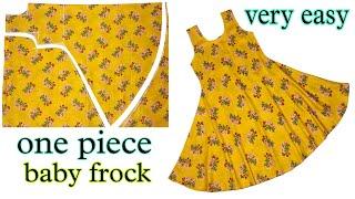 One pice Baby frock cutting and andstitching 5 year girl