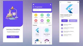 Education App UI Design in Flutter - Flutter UI Design Tutorial