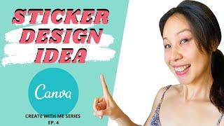 CREATE WITH ME | CREATE PLANNER STICKERS IN CANVA